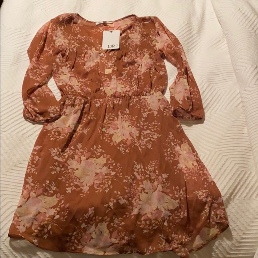 Brown floral dress!